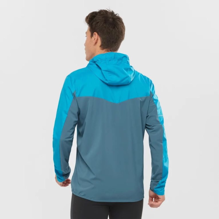 Turquoise Salomon Agile Men's Windbreaker | IE CM1476